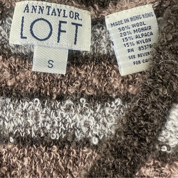 Women’s Striped Boucke Wool Alpaca Mohair Blend Sweater Vest SM Light Academia - Picture 3 of 4